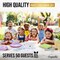 Exquisite 350 Pcs Plastic Plates for Party – Disposable Plates Set – 50 Each of 9" Dinner Plates, 7" Dessert Plates, Plastic Cups, Napkins & Plastic Cutlery – Plastic Dinnerware by Party Solids